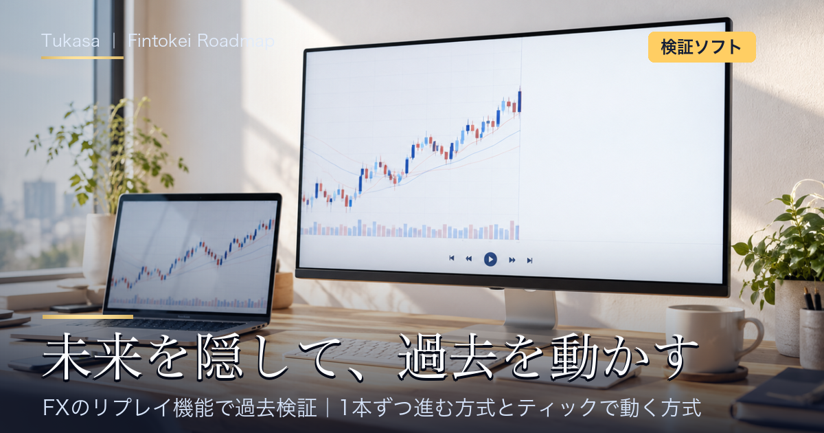 FXのリプレイ機能で過去検証｜1本ずつ進む方式とティックで動く方式の違い（未来を隠して、過去を動かす）